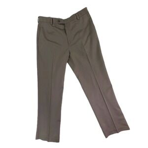 Roundtree & Yorke Men's Brown Inno-Flex Waistband Dress Pants 34x30